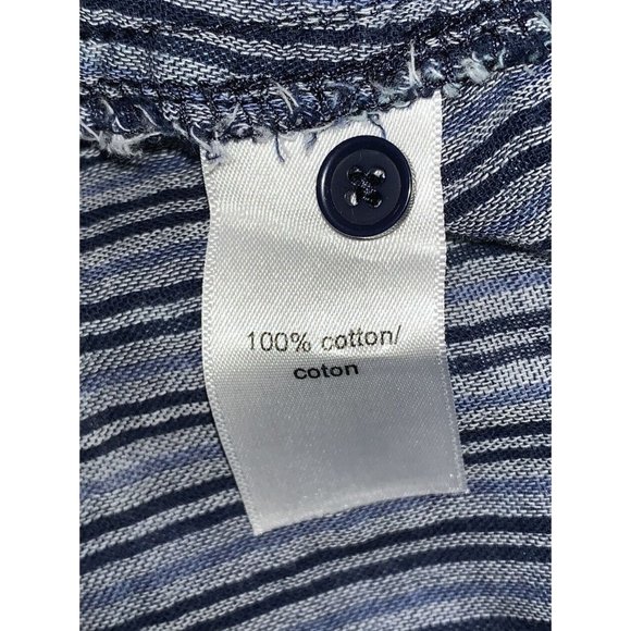 Maurices Sz LARGE Double Cloth Shirt Button Up Blue Plaid Pocket 100% Cotton EUC - Picture 8 of 10